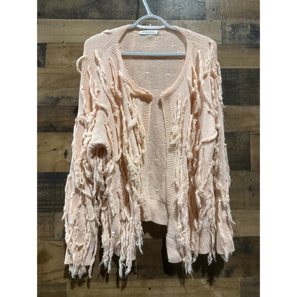 Misslook Women’s Light Pink Ruffled Open-Front Cardigan – Size Medium - Picture 7 of 7